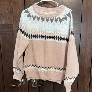 NWOT Panache Boutique XL Fair Isle-Inspired Sweater